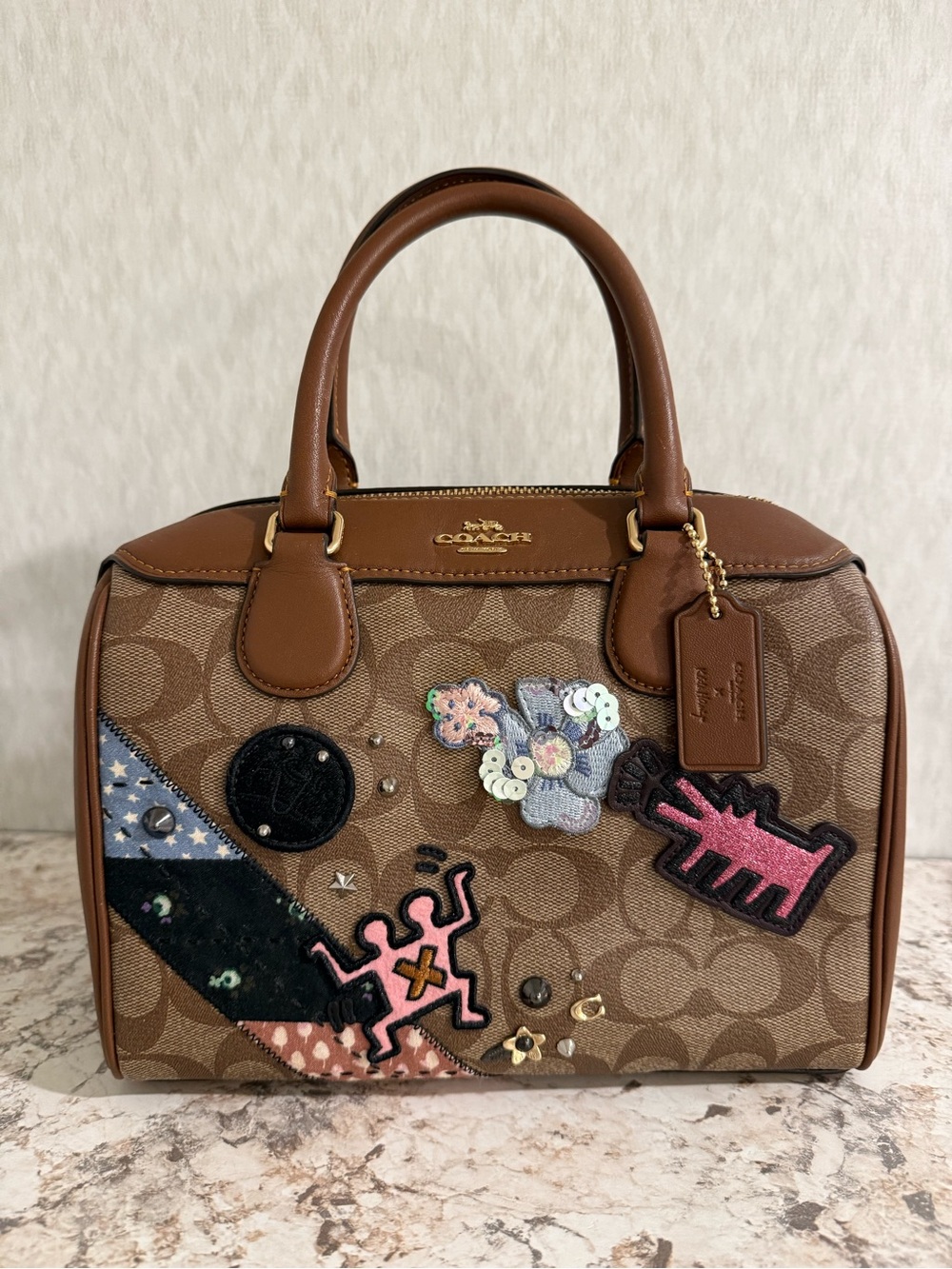 Rare Coach x Keith Haring Mini Bennett with Patches